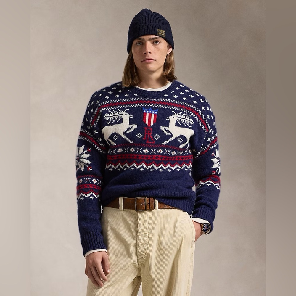 Reindeer-Patterned Wool Sweater - Picture 4 of 6